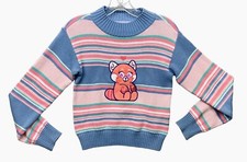 Disney Store Mei Panda Striped Knitted Sweater for Kids Turning Red Size 11/12