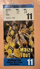 Michigan Hockey (vs. msu) 2011 Ticket Stub (Maize Out)