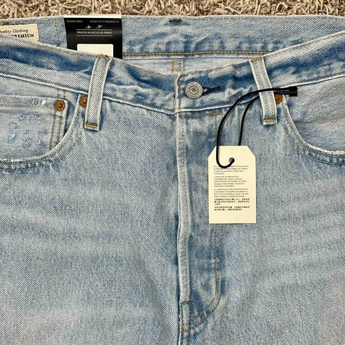 Jean homme Levi’s 501 original patchwork vieilli bleu clair taille 34x30 (neuf) - Photo 5/24
