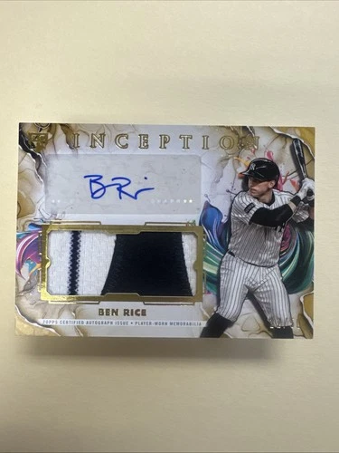 2025 Topps Inception Ben Rice #IAPC-BR Rookie Patch Auto 22/50 RC Jersey Match