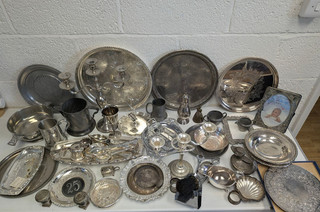 Job Lot 17kg Vintage & Antique Silver Plate / Pewter Kitchen / Home Décor
