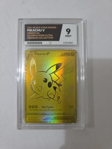 Pokémon Pikachu v SWSH145 Celebrations Promo Card - ACE 9