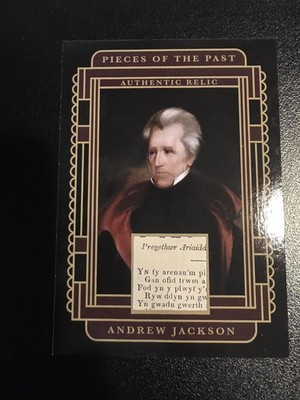 2025 Pieces of the Past Short Print Andrew Jackson Document Relic Card SR-AJ1