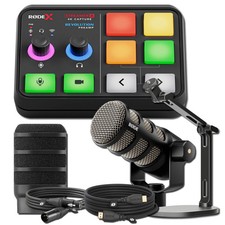 Rode Streamer X with PodMic, DS2 Stand, WS14, 3m HDMI  XLR Cable Black 