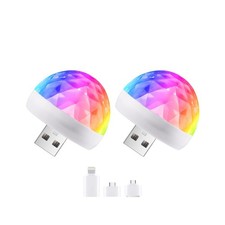 USB Mini Disco Ball Sound Activated Party Light, Stocking Stuffers for Kids -...