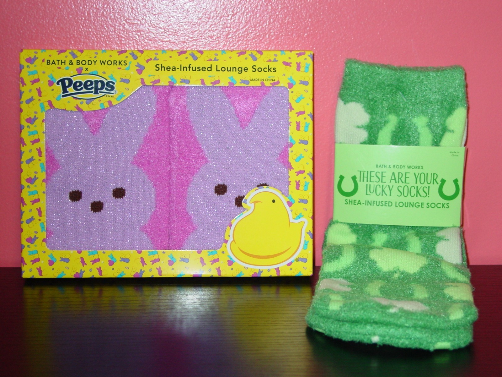 BATH & BODY WORKS SHEA INFUSED LOUNGE SOCKS BRAND NEW SINGLES **CHOOSE PATTERN**