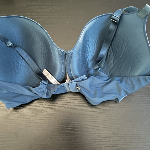 Victoria’s Secret Uplift Semi Demi Bra 38DDD G85 Blue Smooth T-Shirt Padded - Picture 3 of 7