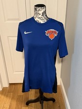 Nike New York Knicks NYC City Ed. Team Issue Pregame Warmup Shirt Size Large L