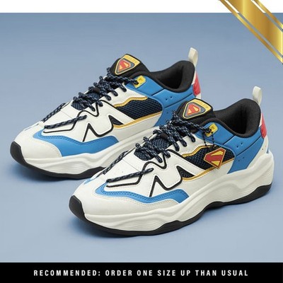 DC Superman Men's Low Top Sneaker Limited Edition Shoe Son of Krypton White