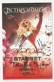In This Moment autographed concert poster 2014 Tom Hane Maria Brink