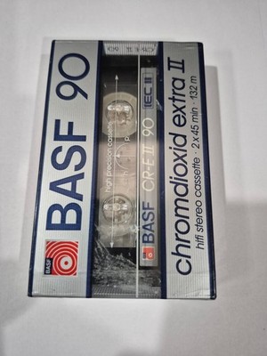 BASF 90 Chromdioxid Extra II HiFi Stereo Cassette NOS Sealed Vintage