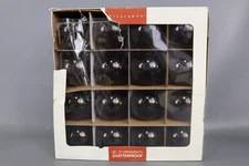 Vickerman 3  Jet Black Shiny Ball Ornament  32 per Box