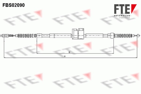 FTE Bremsseil Seilzug Feststellbremse 9250090 FüR Audi A6 C4 Avant 4A5 4A2 100-image