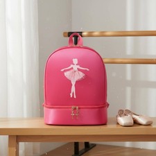 Dance Bag Shoe Compartment Sparkle Design Princess Dance Bag for Children