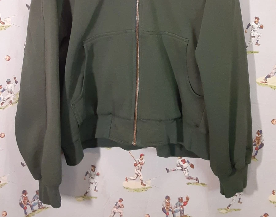 🦌 Sudadera con Capucha Cabelas Vintage Hombres XL Verde Cremallera Completa Forrada Térmica Desteñida Peso Pesado Foto 3 de 4