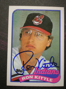 1989 TOPPS # 771 RON KITTLE CLEVELAND INDIANS  signed