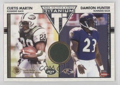 2002 Private Stock Titanium /250 Curtis Martin Dameon Hunter Rookie RC HOF 0je3