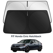 Titanium Silver Foldable Windshield Sun Shade Uv Block For Honda Civic Hatchback Titanium Silver Foldable Windshield Sun Shade Uv Block For Honda Civic Hatchback