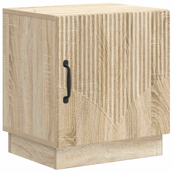 Nachttisch Sonoma Eiche Massivholz 43X34,5X47 Cm Beistelltisch-image