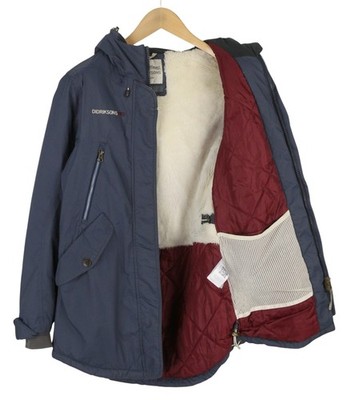 DIDRIKSONS Elsa Parka Damenjacke EU34 Blau Wasserdicht Mit Storm System I