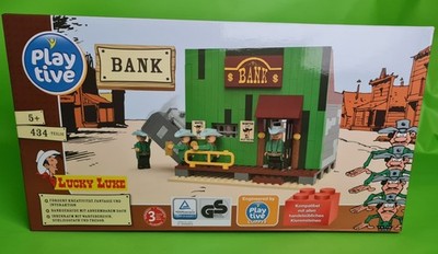 NEU! Playtive Lucky Luke Bank 434 Teile Klemmbausteine Set Western Figur