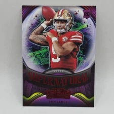 2021 Panini Contenders Supernatural Ruby Red Trey Lance #SN-TLA RC NFL 49ers