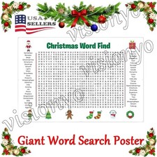 Jumbo Christmas Word Search Poster   Giant Wall Game, Poster-Size Word Search US