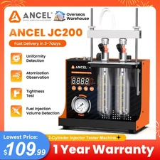 ANCEL JC200 Auto Fuel Injector Cleaning Tester Machine Ultrasonic Reverse Flush