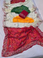 Saree Blouse Bollywood Party Wear Indian Pakistani New Sari Wedding Designer