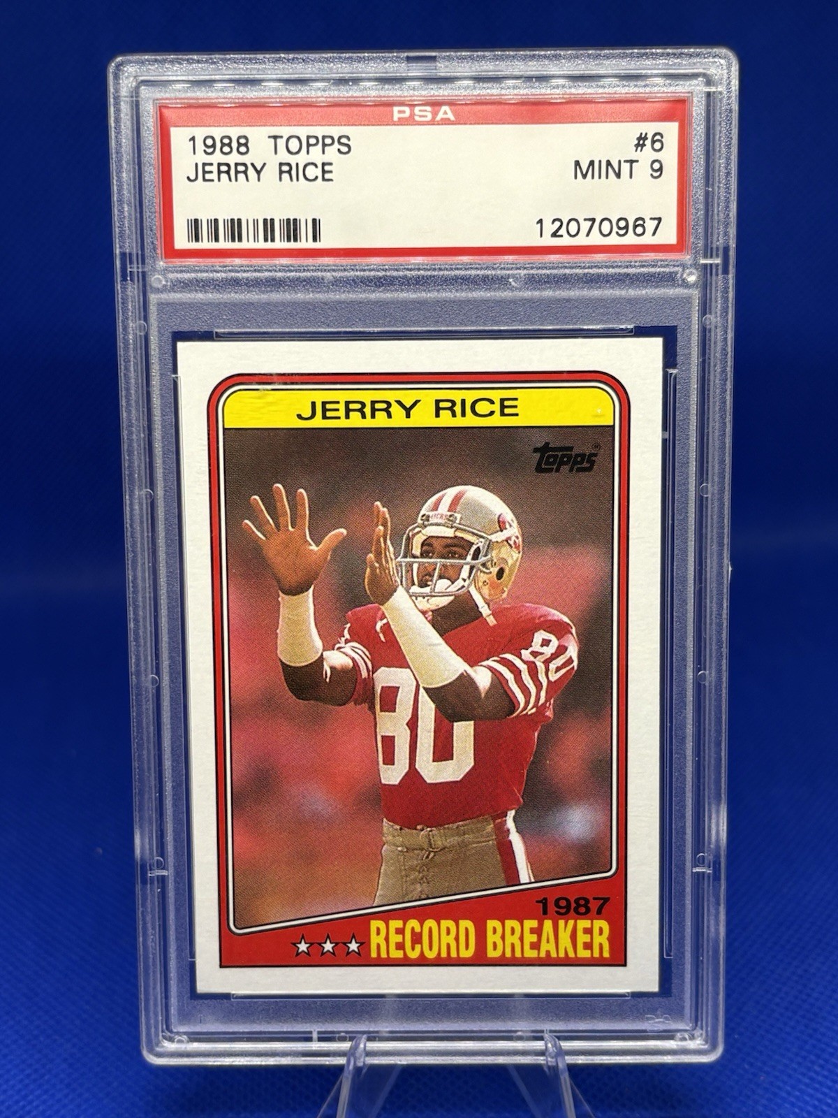 1988 Topps Jerry Rice #6 Record Breaker PSA 9