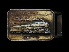 IL09112 VINTAGE 1970s  WELLS FARGO  COMPANY  SMALL SIZE BRASSTONE BELT BUCKLE