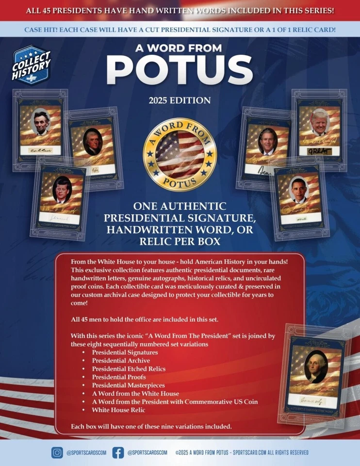 2025 A Word From POTUS Sealed Box - (1) Card Per Box! - Image 2 of 4