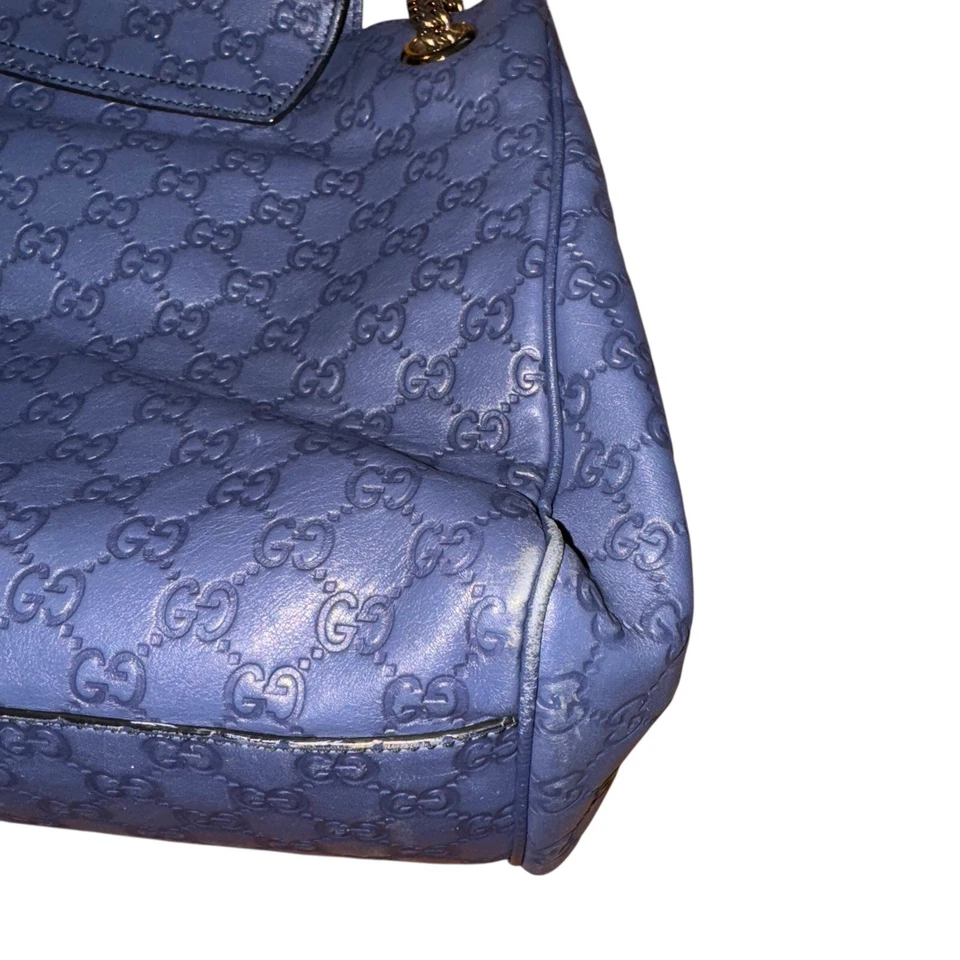 Gucci Emily цепочка клапан наплечная сумка Guccissima кожи большой - Изображение 3 из 4