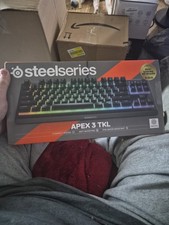 SteelSeries Apex 3 TKL RGB Gaming Keyboard   Tenkeyless Compact  Open Box