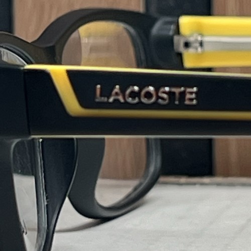 LACOSTE L2707 002 OCCHIALI DA VISTA AUTENTICI NERO OPACO GIALLO 53-15 (V4T10) - Foto 7 di 18