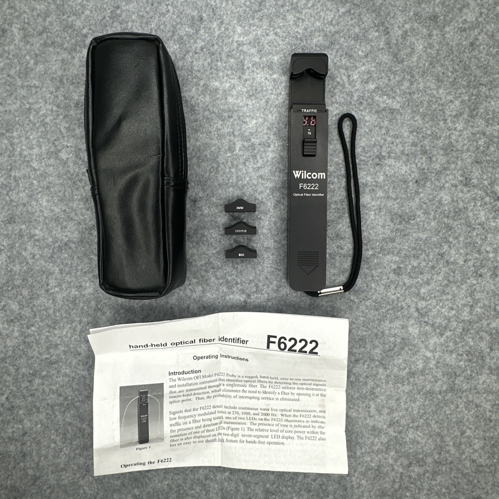 Wilcom F6222 Advanced OFI Probe Optical Fiber Identifier - 3 mm / 900um / 250um