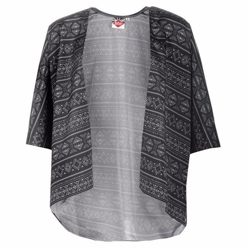 Ladies Designer Lee Cooper Lightweight Batwing Sleeves Printed Kimono Size 8-18 - Picture 6 of 11