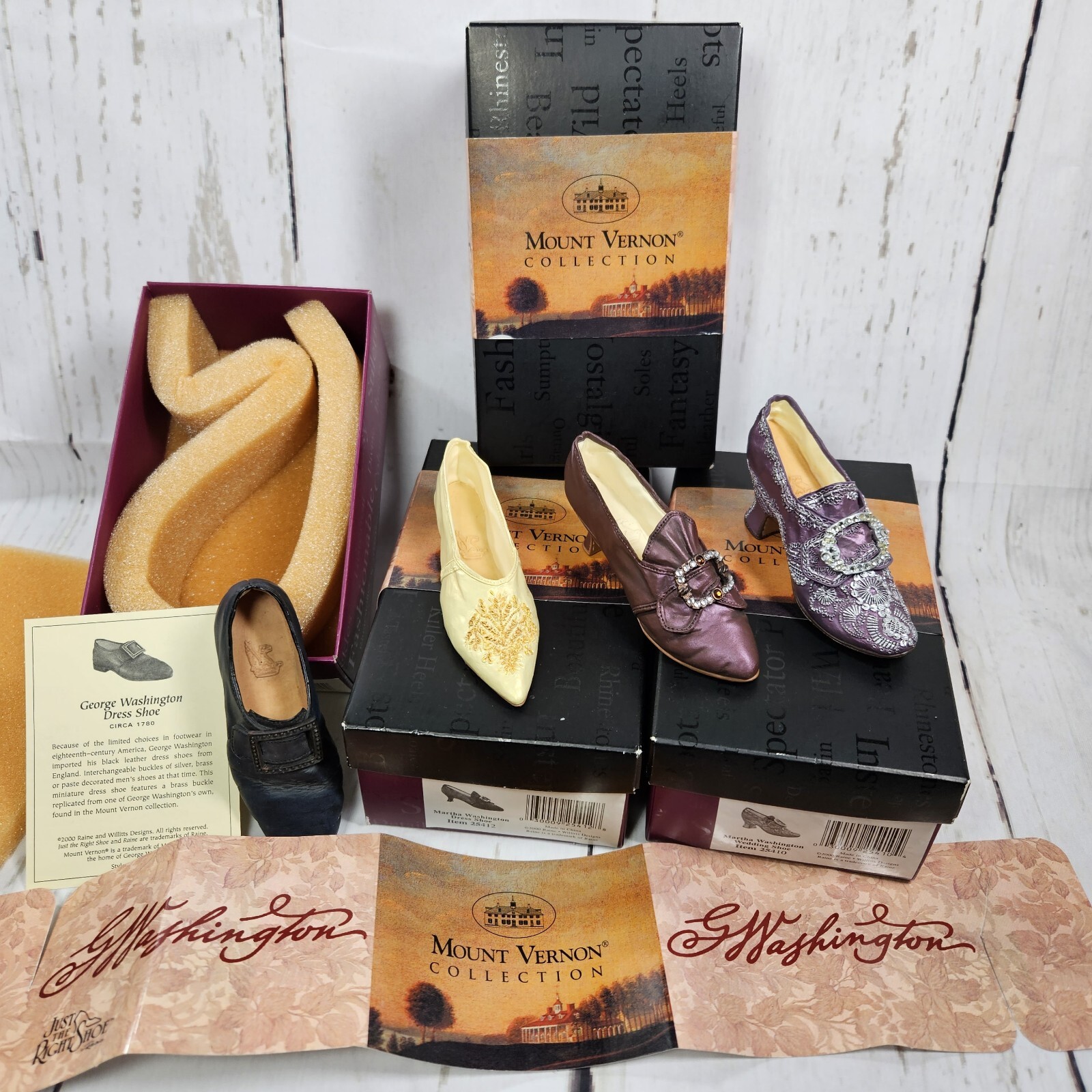 4 JUST THE RIGHT SHOE Mount Vernon Collect Washington First Lady Martha