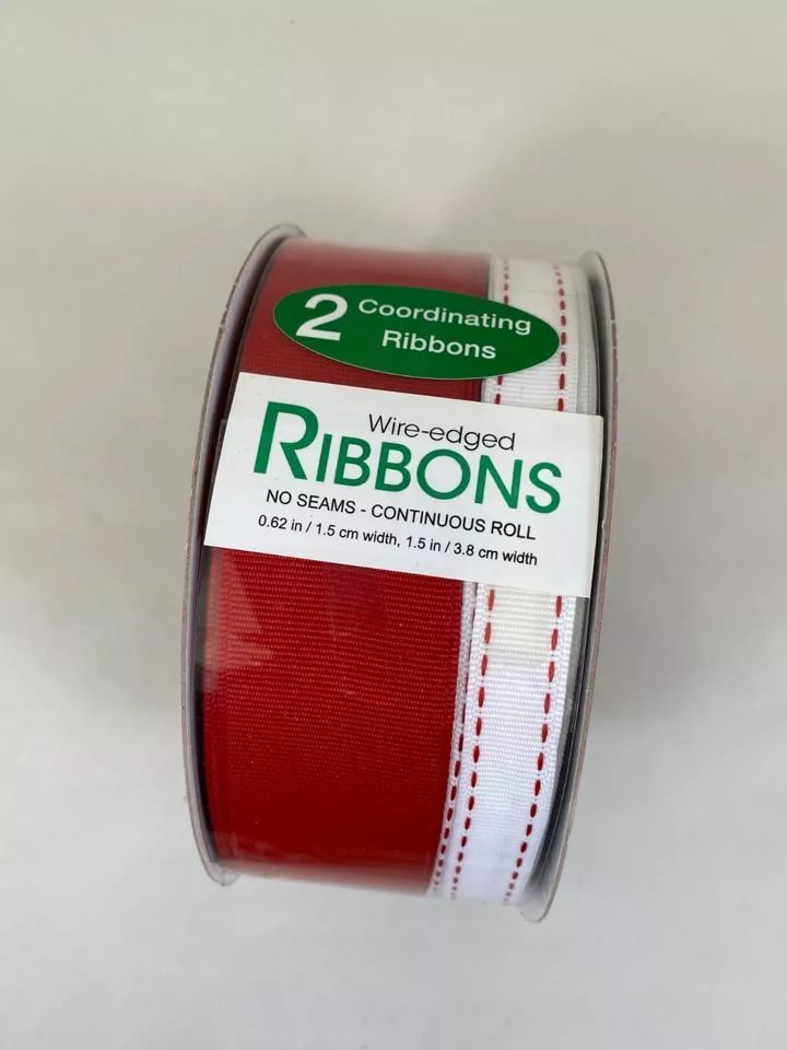 (5) KIRKLAND WIRE EDGED RIBBON POLK-A-DOT, BALLOONS, SOLIDS 50 YDS x1.5" PER - Image 3 of 4