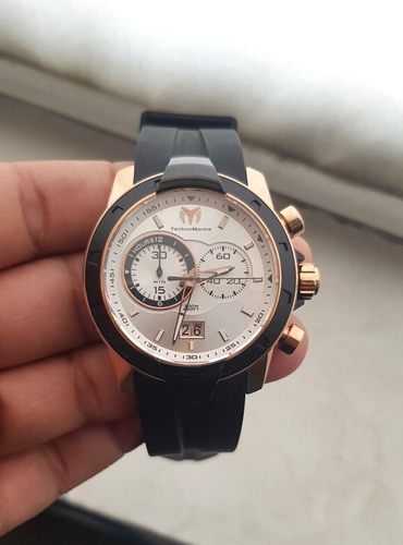 Techno Marine Swiss Chronograph Stainless steel Black & Rose Gold Men's Watch - Picture 5 of 18