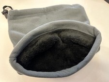 Grey Thermal Snood Unisex Fluffy Inside Neck Warmer Thick Winter Fleece