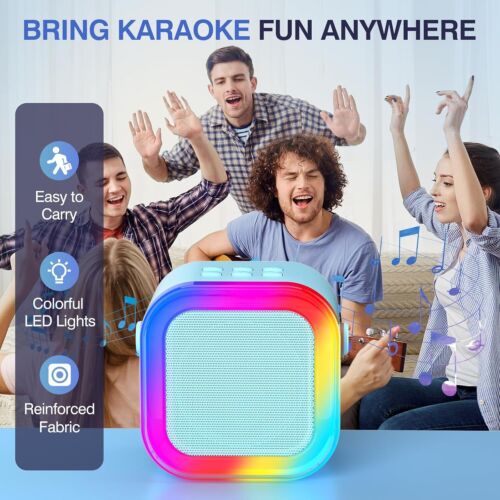 Kids Children Mini Portable Karaoke Bluetooth Speaker + 2 Wireless Microphones - Picture 23 of 23