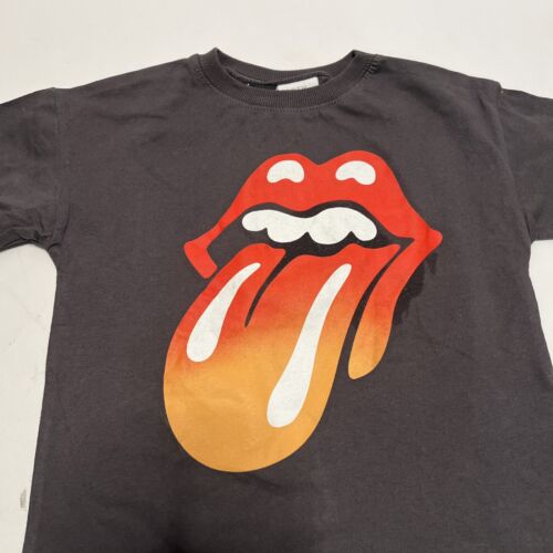 T-shirt Zara bambino Rolling Stones manica corta girocollo taglia 4 grigia grafica nuova con etichetta - Foto 2 di 9