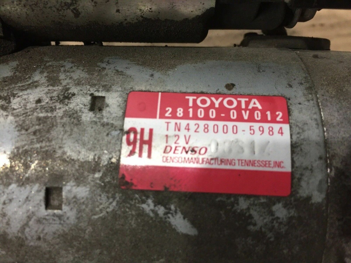 10 11 toyota camry rav4 highlander starter motor 28100-0V012 w