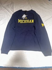 Michigan Adidas Applique Wordmark Fleece Large   Navy Color Ret. 69