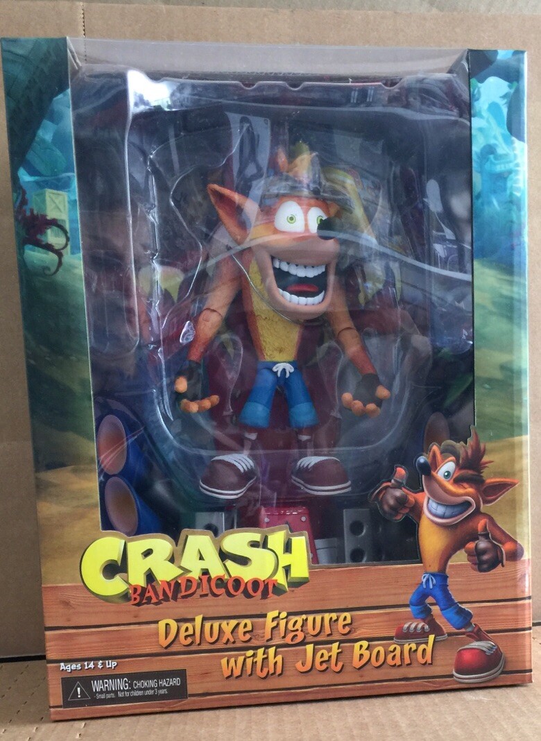 crash bandicoot deluxe figure with jet board
