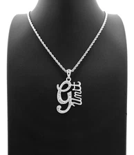 New G-Unit Hip Hop Pendant 24" Box/Cuban/Rope Chain Necklace XSP762