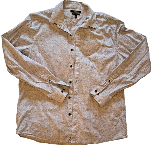 Marc Anthony Long Sleeve Button Sz XL Luxury Slim Fit Shirt One Pocket Gray/Blue