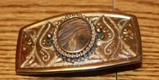 2 VINTAGE AGATE STONE BELT BUCKLES FREE SHIPPING