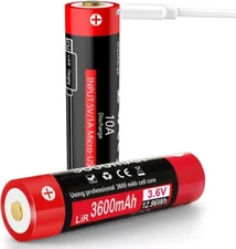 Rechargeable Battery 3.7V 3600mAh for Streamlight X Series Flashlights 2-Pack